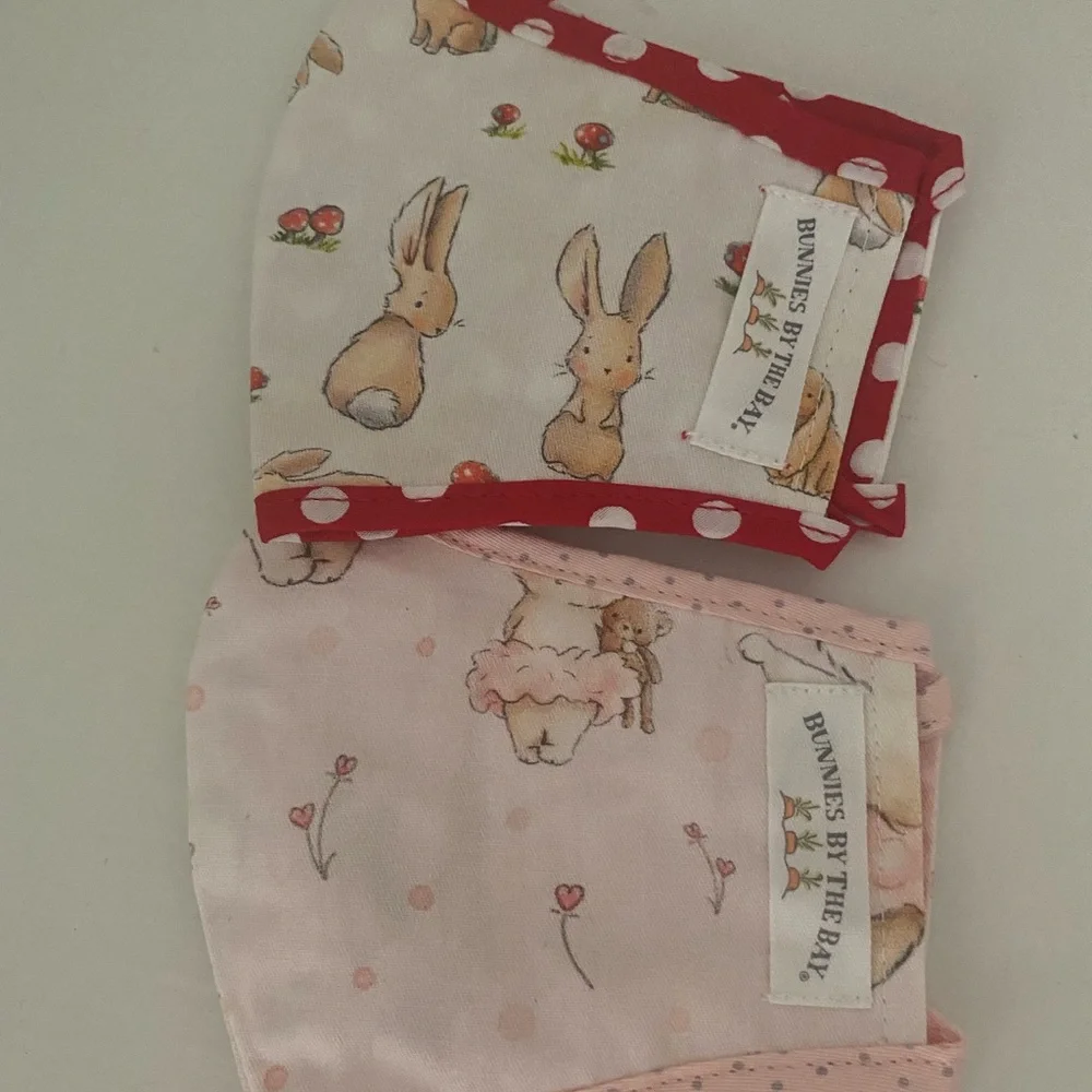 2 Bunnies By The Bay Kids Face Masks Harey & Blossom
